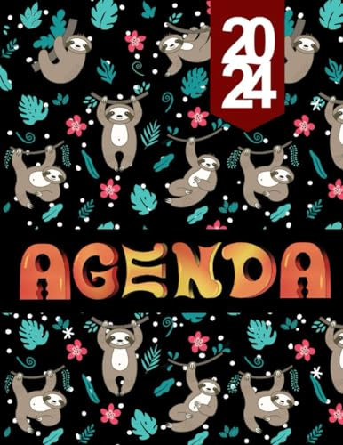 Bradipo agenda 2024: Pianificatore Settimanale 2024 | Per una gestione perfetta del tempo | Idee Regalo Donna Uomo