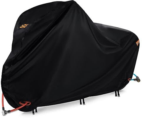 Bike Cover Waterproof Outdoor for 1 bike, 420D Heavy Duty OXFORD Fabric bicycle cover for outdoor storage, Anti Dust Rain Snow UV for Mountain Road Electric Bike(68x27x40in)