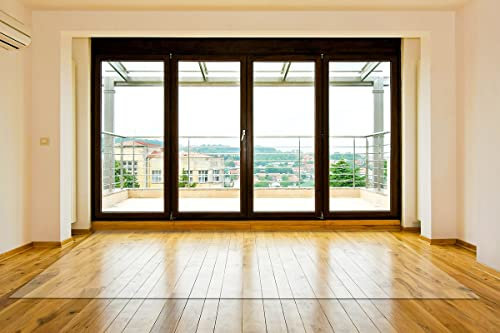 Transparent Plastic Carpet Protector Plastic Vinyl Floor Mats for Office Chair/ Gaming Rolling Chair/ Carpet, 21ft 19ft 17ft 15ft 13ft 11ft 9ft 8ft 7ft 6ft 3ft Hard Floors Surface Protect Pads/ Doorma