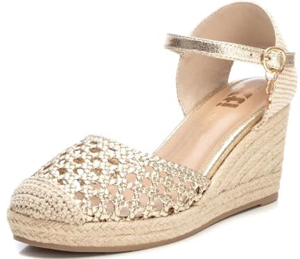 XTI Damen 142893 Espadrilles, Gold, 37 EU