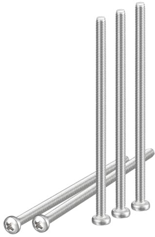 DTGN M3x60mm Viti a Testa Cilindrica, 30pz in Acciaio Inossidabile 304, Attacco Phillips, Filettatura Metrica Grossa, Finitura Lucida, Kit di Viti Bulloni