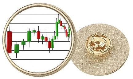 Broche ronde en métal doré, M, Métal