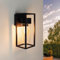 Ledvion Moderne Wandleuchte Außen, Schwarz, E27-Fassung, IP44, Außenleuchte, Außenbeleuchtung, Gartenbeleuchtung, Fassadenbeleuchtung, Außenwandleuchte, Wandleuchte