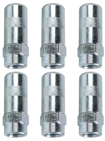 Melgweldr Grease Gun Coupler tip 6-Pack Fits for Milwaukee M18 Cordless 2-Speed Grease Gun and The M12 Cordless Grease Gun, Fits Standard 1/8 NPT Grease Hoses
