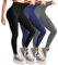 Leafigure Leggings Damen High Waist Leggins Blickdicht für Sport Gym Yoga 3er Pack 3Colors-SM