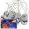 Fizz Creations Disco Mirror Ball String Lights. Includes 10 Multicolour LED Mini Mirror Balls on 170cm String. Battery Powered. Indoor Wall Decor for Home Party Retro AnniversaryBedroom Disco Lights.