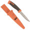 Bahco SB-2446 Cuchillo multifuncional, mango de 2 componentes Negro/naranja Longitud 220 mm