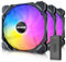 Okinos RGB Fans 3 Pack, 4-Pin PWM PC Fans, 5V 3-Pin Addressable RGB Fans, 140mm Fan, Air Series (Included ARGB Controller Hub, NO Remote Controller)