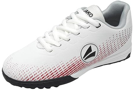 JAKO Unisex J-ST Skill Fussballschuh, White/Fiery red, 38 EU