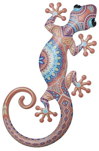 BY SIGRIS Origen Home Decor Lagarto Jardin Figura de Lagarto Marrón - 30x14x1cm
