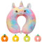 AUNGCSHE Nackenkissen Kinder, Memory Foam Nackenkissen Einhorn Niedlich Mädchen Flugzeug Reisekissen, U-Formiges Nackenkissen Reise Flugzeug Büro für Erwachsene Kind (Einhorn)