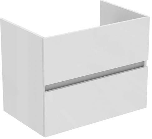 Ideal Standard Badezimmerunterschrank Eurovit+ 70 cm Waschtischunterschrank zur Wandmontage mit 2 Schubladen, R0261WG, Weiß