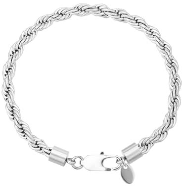KRKC Kordelkette Armband Herren (Edelstahl, 20.3)