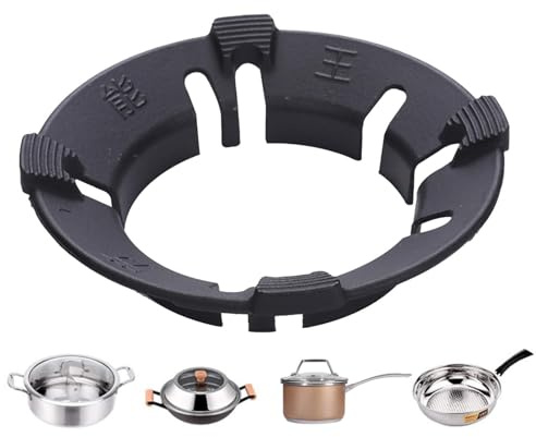 Supporto per wok – Supporto per bruciatori a gas, per fornelli elettrici, protezione per forno, inserto per ghiandola, griglia universale per wok in ghisa, per pentole per cucinare