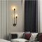 AstrizLamp Wandleuchte Innen Vintage, Industrial Metall Wandlampe Schwarz Mit G9 3 Farbe Dimmbare GlüHbirne Modern Messing Badezimmer Spiegel Vorderlampe, für Schlafzimmer Wohnzimmer Eitelkeit Rechts