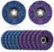 12 Pcs Strip Discs Stripping Wheel 115mm 4.5 Inch Paint Stripping Discs for Angle Grinder, Durable Poly Rust Remover Stripping Wheel Set for Quick Angle Grinder Clean Scaling Corrosion (Blue & Purple)
