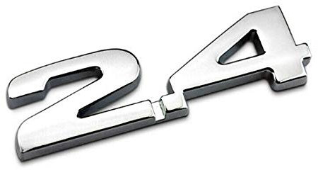 3D Chrom 2.4 Emblem i-VTEC Sticker Side Fender Rear Trunk Badge Auto Logo Emblem Badge Car für Accord Civic Type R CRV Accessories (2.4)