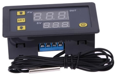 Digitaler Temperaturregler 24v Ntc 10k 0, 5% Kunststoff Schwarz