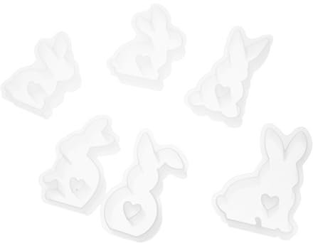 Tofficu 3 Sätze Osterschablonen Herstellung Hasenförmchen Geldgeschenke Ostern Silikonformen Airfryer Easter present Duftkerzen Formen Für Kerzen Diy Formen Kerzenform Kieselgel 6 Stück * 3