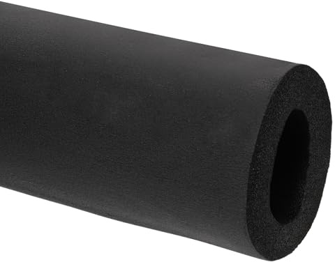 PATIKIL 2m Rohrisolierung Schaumstoff, Ø 48mm, Stärke 20mm, Rohrdämmung Isolierung Rohr, Wärmedämmung Schaumstoffschlauch für Heizung Heizungsrohr Griff, Schwarz