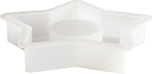 Silikon Gießform Teelichthalter Stern, 11,5 x 11 x 2 cm / Außenmaß Silikonform 12,4 x 12,4 x 2,2 cm