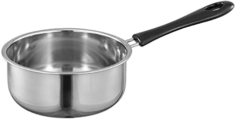 Petite casserole à soupe avec longue poignée pour camping-car, voyage, cuisine argentée