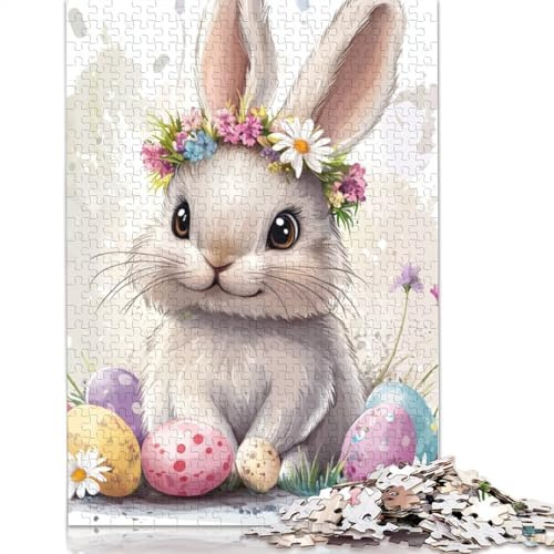 Puzzle 1000 Teile für Erwachsene, Osterhasen, Pappe, lustige Weihnachtsgeschenke, 38 x 26 cm