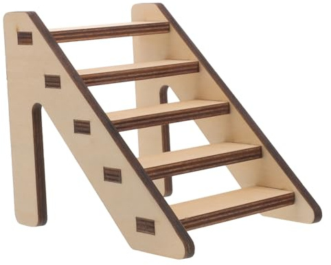 Artibetter Hamster Holzleiter Spielzeug Kletterplattform Robust Bissfest für Kleintiere Meerschweinchen Rennmäuse Haustierbedarf