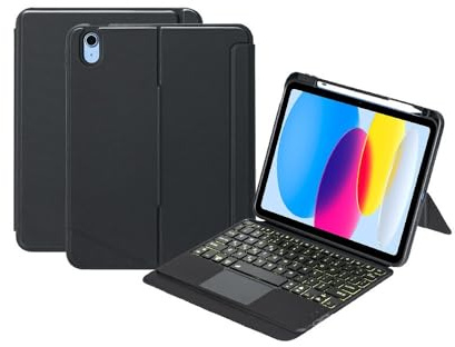 kuaijiexiaopu Keyboard Leather Protective Case Kit Suitable for iPad 10th/11th Gen/Air5/6/7 10.9-inch/Pro 11/13/Air13/Mini 7/6(Air4/5/6/7-10.9 inch)