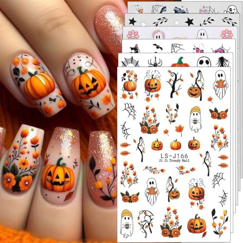 Glamoreal 6 Sheets Halloween & Autumn 3D Nail Sticker Set