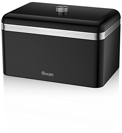 Swan Products Retro Bread Bin, Black by Swan Products