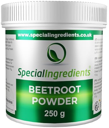 Special Ingredients Beetroot Powder, 250 g | Rote-Bete-Pulver zum Färben & Aromatisieren, für Smoothies, Säfte & Backen, Vegan, Glutenfrei, Gentechnikfrei
