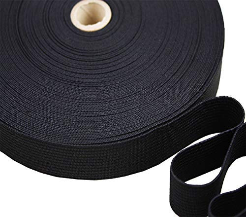 tukan-tex Gummiband 20mm breit Schwarz 25 Meter DIY (Schwarz, 20 mm) DIY Elastisches Band für Nähen und Haushalt Handwerk