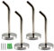 Gancho de acero inoxidable resistente para montaje en pared de nariz larga para utensilios de cocina, gancho para bata con tornillos y tubos de expansión, paquete de 4 unidades de 100 mm