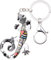 WEVENI Alliage d'Émail LéZard Gecko Porte-clés Bijoux Charms pour les Femme Filles Sac de Voiture Portefeuille (Gris)