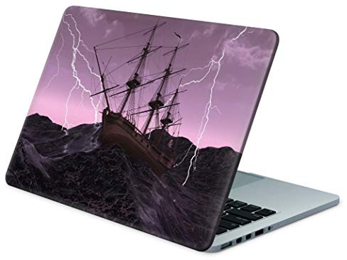 Skins4u Folie Sticker Skin Vinyl Aufkleber mit farbenfrohen Motiven für bis 13 Zoll 30.5x25.4cm Laptop Skin Decal Cover Ghostship