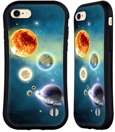 Head Case Designs Offizielle Simone Gatterwe EIN Neues Sonnensystem Planeten Hybride Handyhülle Hülle Huelle kompatibel mit Apple iPhone 7/8 / SE 2020 & 2022
