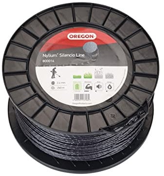 Oregon Nylium Silencio Filo da Taglio Rotondo per Decespugliatore, Tosaerba e Tagliabordi in Nylon Robusto e Flessibile, Adatto alla maggior parte delle marche, 2,4 mm x 240 m