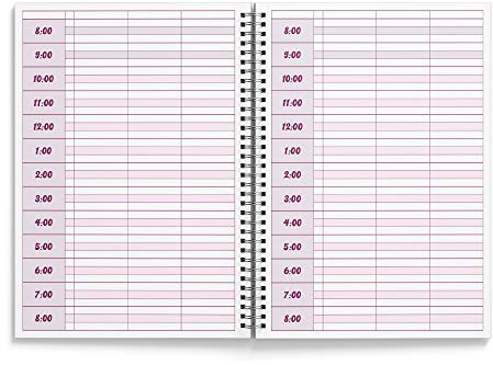 Appointment Book 1 Year 52 Week Diary Beauty Salon Therapist Spa Nail Massage A5