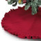 Dricar Weihnachtsbaumrock, Weihnachtsschmuck Plissee-Spitzenbaumrock Weihnachtsstrickbaumrock 48 Zoll großer roter Baumrock für Weihnachtsdekorationen Urlaub drinnen draußen