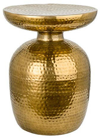 Invicta Interior Handgearbeiteter Beistelltisch Orient 36cm Gold Hammerschlag Design Wohnzimmertisch Couchtisch