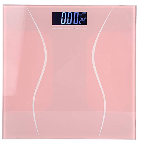 180 kg digitale Badezimmerwaage, Waage für das Körpergewicht mit automatischer LCD-Hintergrundbeleuchtung[ROSA]