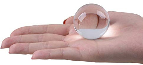WINOMO Kristallkugel Meditationskugel Kontakt Jonglieren Glaskugel Fengshui Glaskugel Fotografie Requisite (Transparent 50Mm)