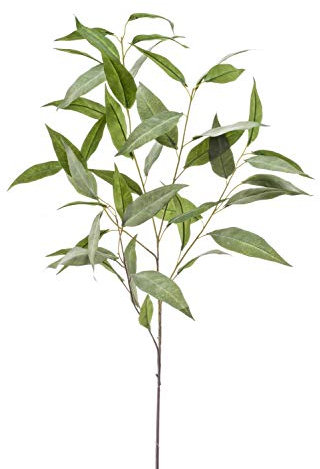 artplants.de Dekozweig Liguster JUSTEL, grün-grau, 95cm - Kunstzweig Rainweide/Deko AST