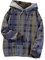 Skateboard Frog Frauen Harajuku Plaid Hoodies Gefälschte Zweiteilige Fleece Rollkragen Koreanische Pullover Mode Herbst Winter Kleidung Lässige Lose Streetwear (Blau, XXL)
