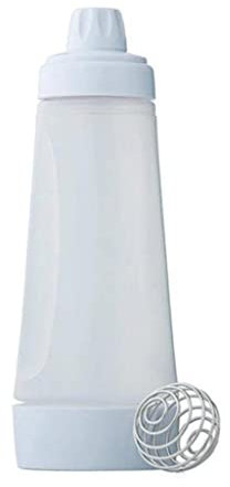 kekafu Hand Batter Mixing Bottle, Easy Squeeze Bottle Baking Drip Proof Pancake Pen Batter Dispenser Plastic Condiment Bottles for Cupcakes Muffins Crepes and More
