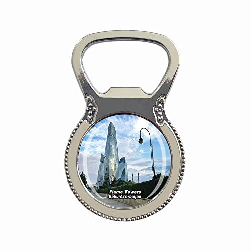 Flammen-Türme Baku Aserbaidschan Kühlschrankmagnet Flaschenöffner Touristen Souvenir Geschenksammlung Kühlschrank Magnet Aufkleber