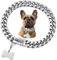 Stainless Steel Metal Buckle Dog Chain Collar, Cool Charm Pet Bulldog Jewelry Necklace, Waterproof Rose Gold Black Silver Heavy Duty Anti-chew Curb Cuban Chains Dog Collar for Small Medium Large Dogs