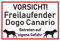 Samunshi® Aufkleber Vorsicht Dogo Canario - Schild Sticker Hinweisschild Warnschild Vorsicht Hund 40 x 27cm Vorsicht Dogo Canario schwarz