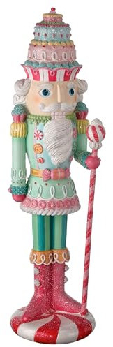Regency International Nussknacker aus Kunstharz, Pastell-Pfefferminze, 55,9 cm, Figur, Weihnachten, Tischdekoration